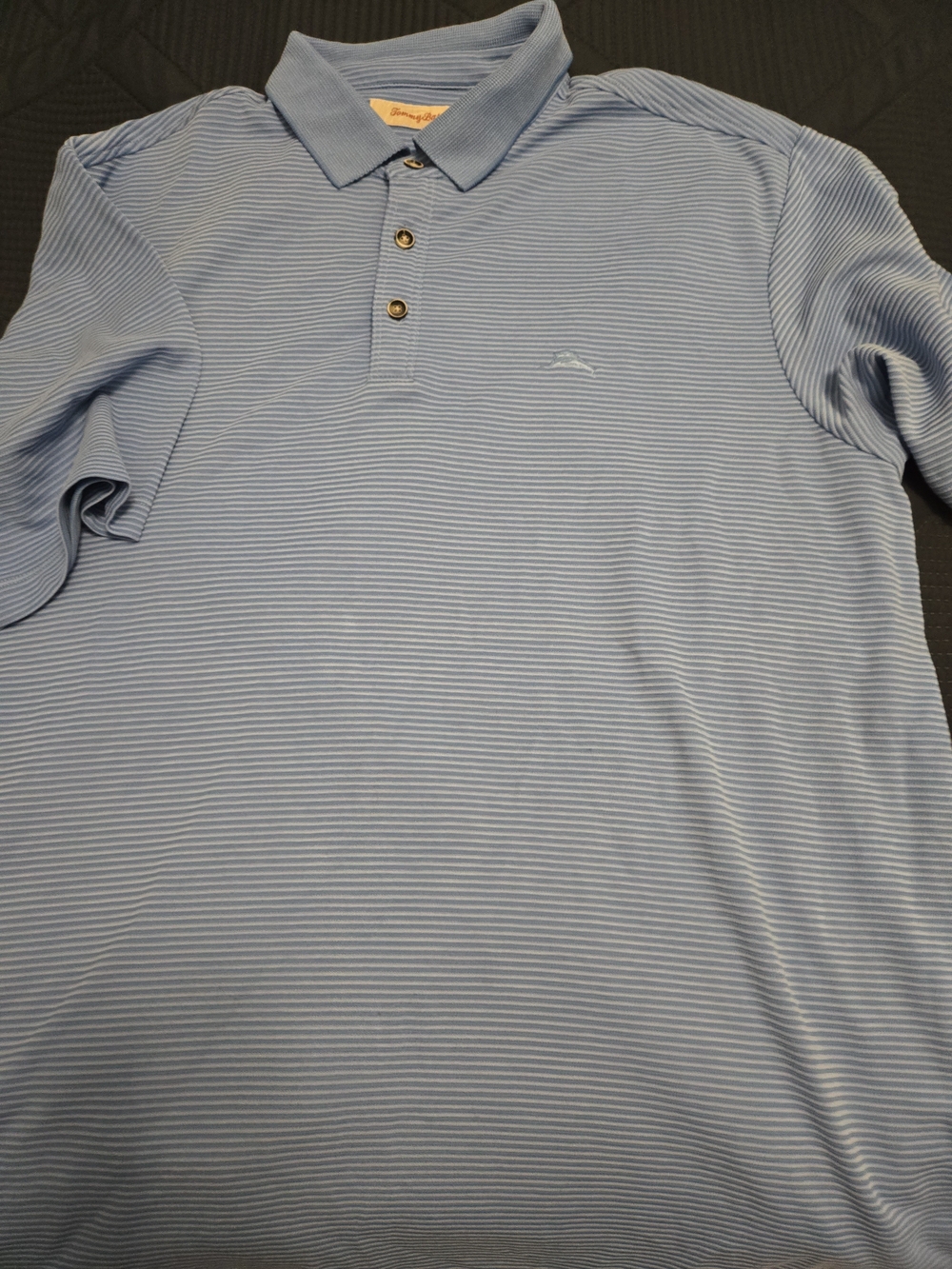 Tommy Bahama Light Blue Striped Polo